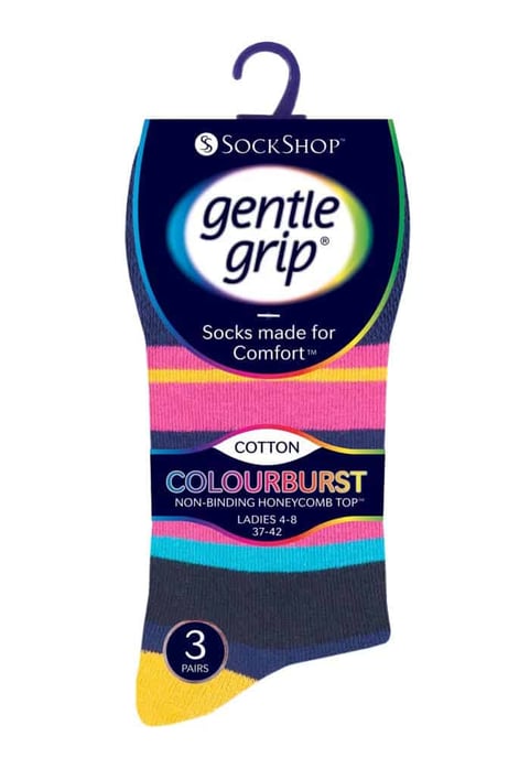 Gentle Grip - 6 Paar Damen Gentle Grip nicht elastische Socken - GG189 - Image 2