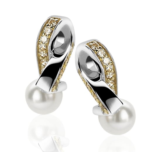 Orphelia Women's 925 Sterling Silver Set: Chain-Pendant + Earrings - Silver/Gold SET-5204