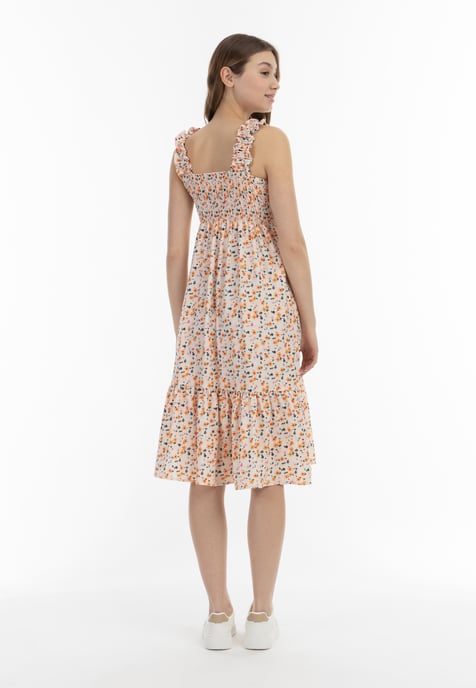 Mymo Midikleid Damen Creme Mehrfarbig - Image 3