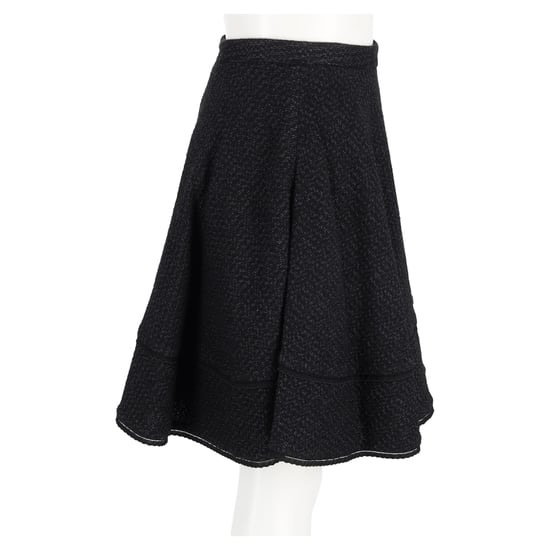 Red Valentino Tweed A-Linie Rock aus schwarzer Wolle - Image 5