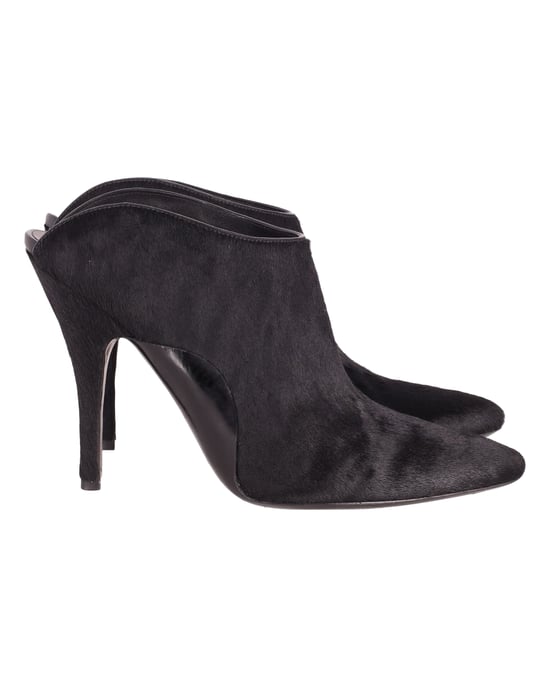 Alexander Wang Miranda Pony Pantoletten aus schwarzer Wolle - Image 1