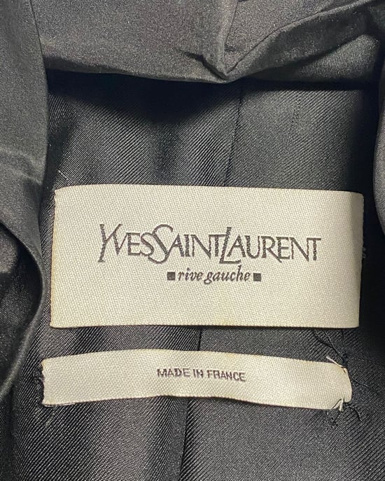 Yves Saint Laurent Rive Gauche Abendblazer aus schwarzer Wolle - Image 4