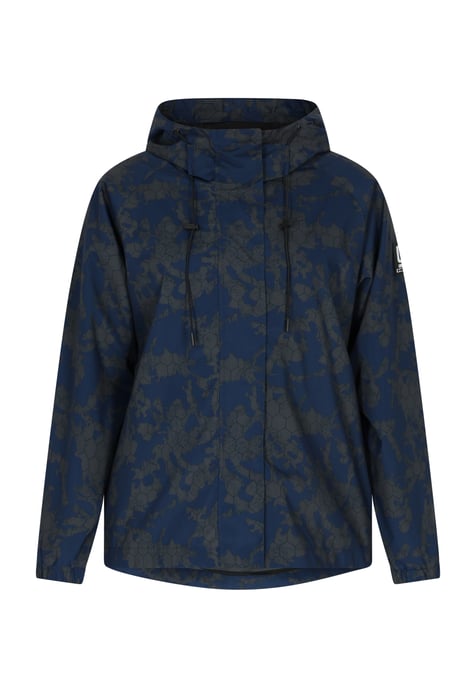 Schmuddelwedda Übergroßer Anorak Damen Dunkelgrau Marine Camouflage - Image 1