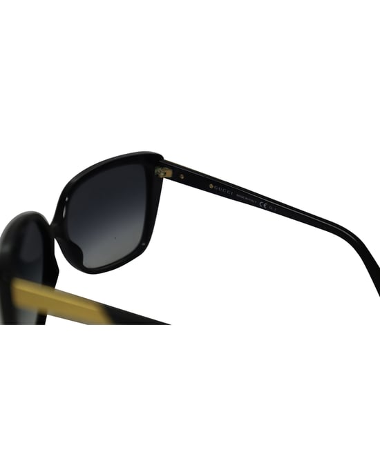 Gucci Klassische Quadratische Sonnenbrille aus schwarzem Acetat - Image 6