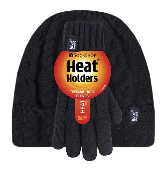 Wärmehalter - Kinder Mädchen niedlich Kabel gestrickt warm Fleece gefüttert Pompom Wintermütze und Handschuhe Set mit Bommel - BS3P14 - Image 2