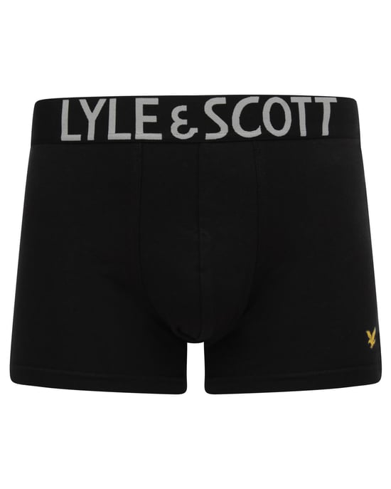 Lyle & Scott – Schwarze Unterhosen mit Satinbund im 3er-Pack - Image 2