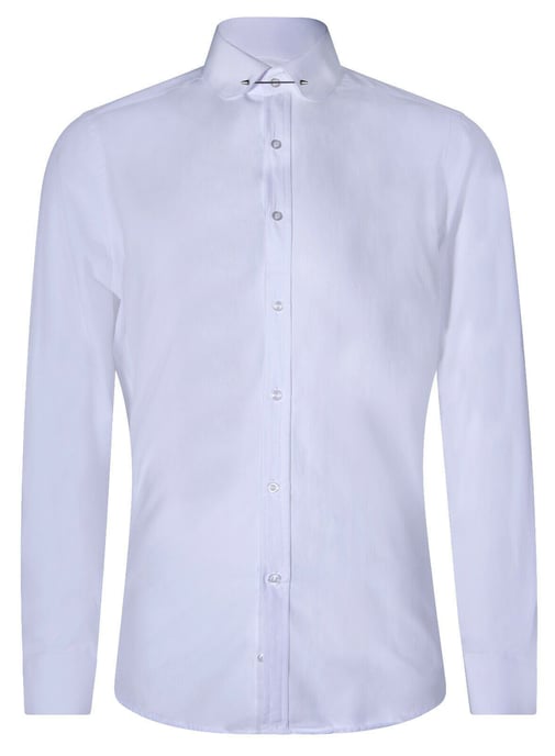 Mens Club Collar White Shirt 1920s Peaky Blinders With Bar Poplin Pin Smart