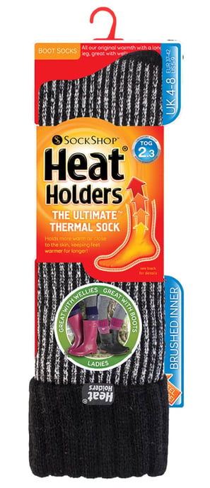 Heat Holders gerippte Damen-Thermostiefelsocken - Image 2