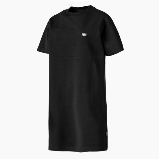 Puma Womens Downtown T-Shirt Dress Casual Black Top 595693 01