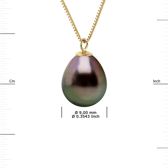 DIADEMA - Necklace - Tahitian Pearl - in Yellow Gold