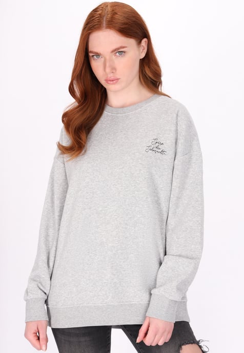 Dreimaster Sweatshirt Damen Grau Melange - Image 3