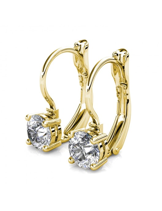 Runde Ohrringe - Gold und Kristall - Image 4