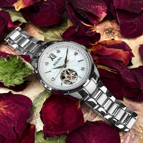 Bulova Automatic Ladies Silber Damen Armbanduhr 96P181 - Image 3