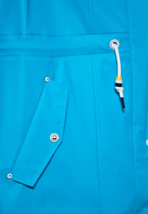 Schmuddelwedda Curvy Regenmantel Damen Cyanblau - Image 5