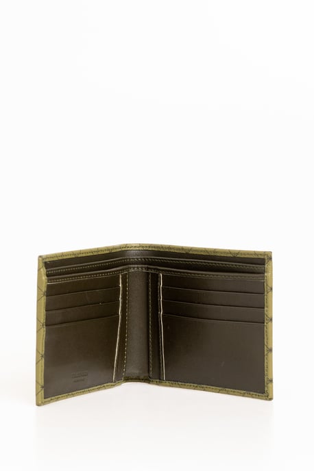 Portefeuille en cuir vert pour hommes Trussardi - Image 3