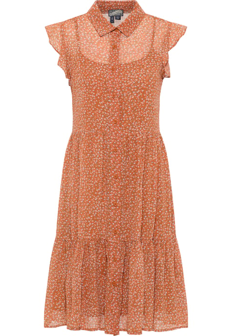 Dreimaster Blusenkleid Damen Orange Mehrfarbig - Image 1