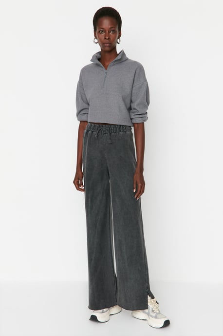 Trendyol Femmes Taille haute Jambe large Bas de survêtement - Image 3