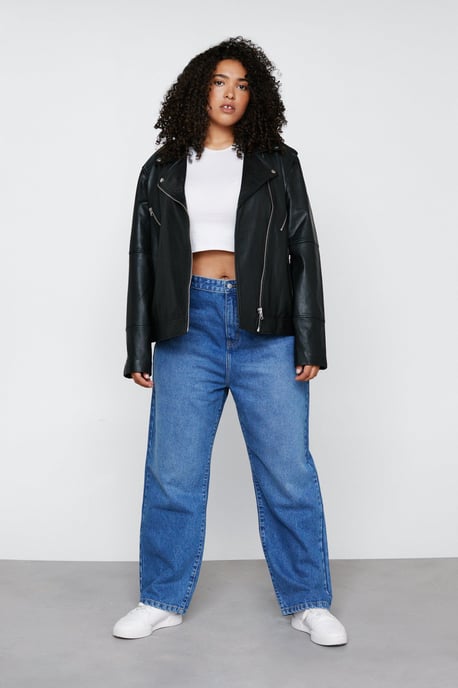 Plus Size Straight Leg Denim Jeans