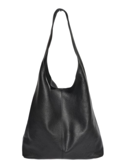 Carla Ferreri Black Leather Bag