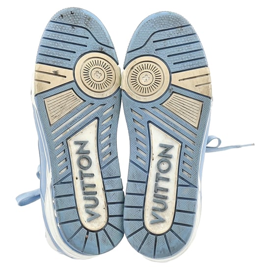 Louis Vuitton LV Sneaker aus hellblauem Leder - Image 6