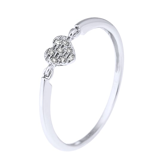 DIADEMA - Ring - Heart - Diamonds - White Gold