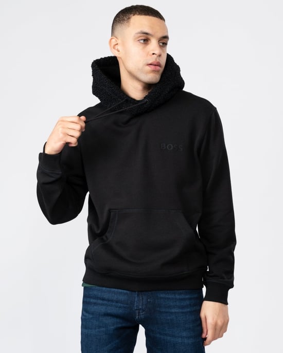BOSS Orange Weteddy Mens Pullover Hoodie - Image 1