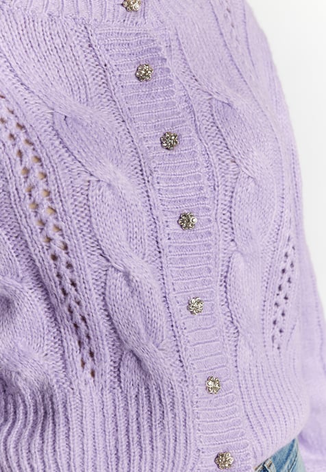Mymo Strickcardigan Damen violett - Image 5