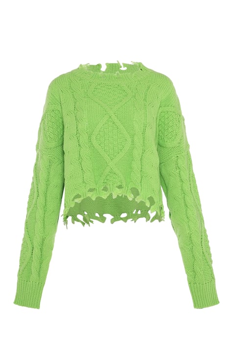 Mymo Strickpullover Damen Limette - Image 1