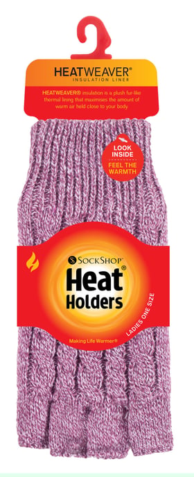 HEAT HOLDERS Damen Winter-Thermo-Fingerlose Handschuhe mit Zopfmuster - Image 2
