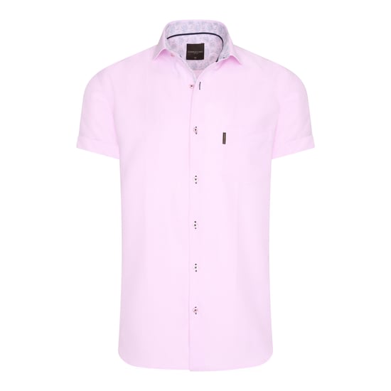 Cappuccino Italia Kurzarmbluse für Herren. Die Bluse ist aus 100% Baumwolle und hat eine normale Passform. Marke: Cappuccino ItaliaModellname: Kurzarmbluse UniKategorie: HerrenMaterialien: BaumwolleFarbe: rosa, weiß - Image 1