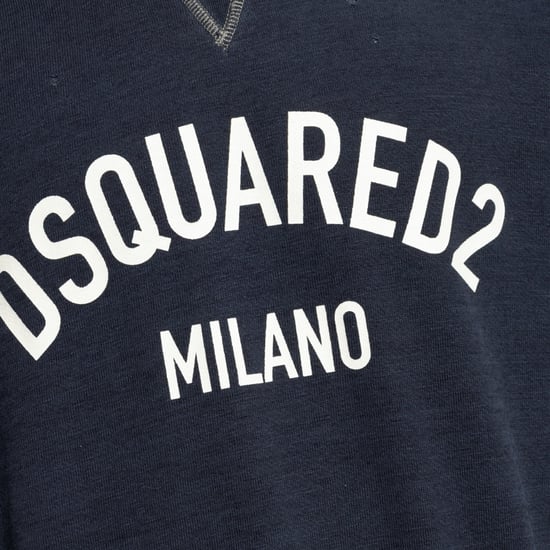 Dsquared2 Milano Logo Cool Fit Navy Blue Sweatshirt