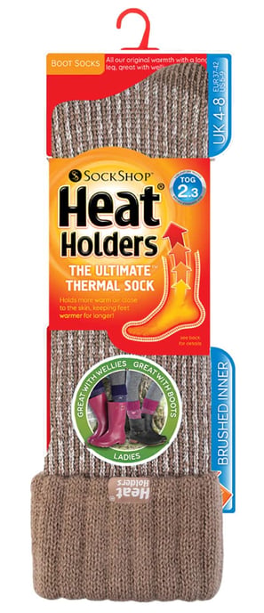 Heat Holders gerippte Damen-Thermostiefelsocken - Image 2