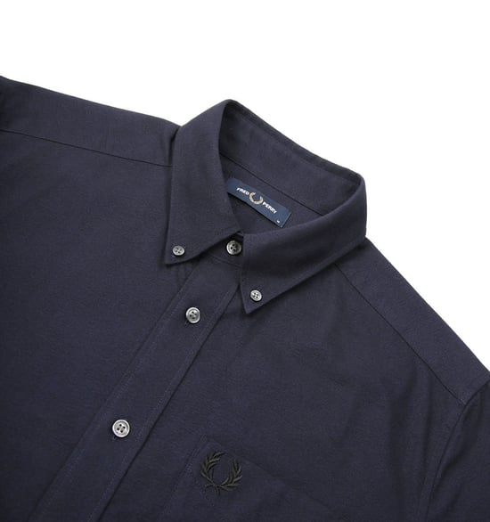 Fred Perry - Chemise Oxford brossé bleu marine pour homme - Image 3