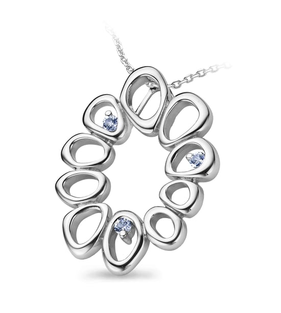 Orphelia Damen 925 Sterling Silber Set: Kettenanhänger + Ohrringe - Silber SET-5018 - Image 4
