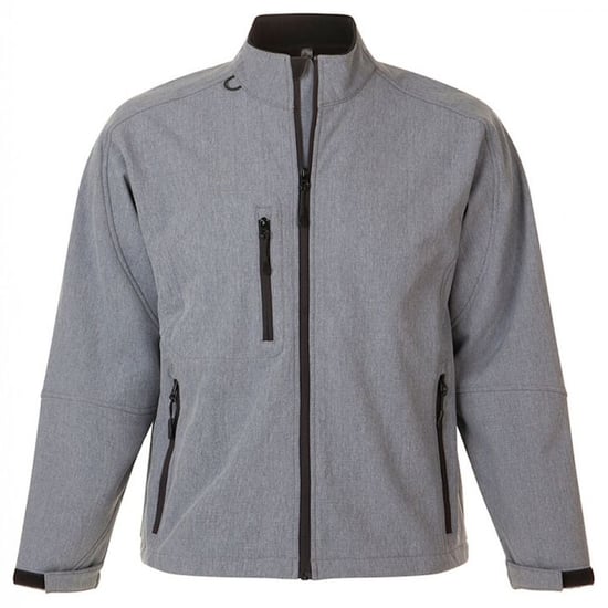 SOLS Mens Relax Soft Shell Jacket (atmungsaktiv, winddicht und wasserabweisend) (grau meliert) - Image 1