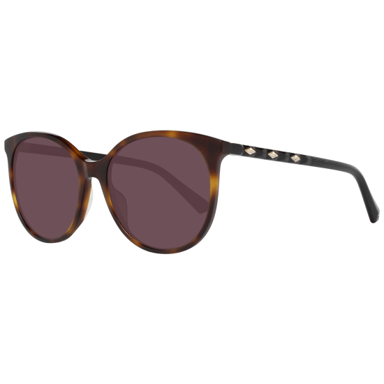 Swarovski Round Womens Dark Havana Brown Gradient Sonnenbrille - Image 1