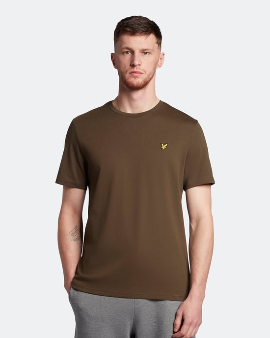 Lyle & Scott Einfarbiges T-Shirt in Olive - Image 1