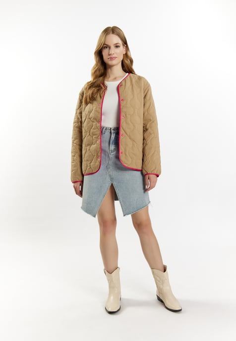 Dreimaster Steppjacke Damen Taupe - Image 2