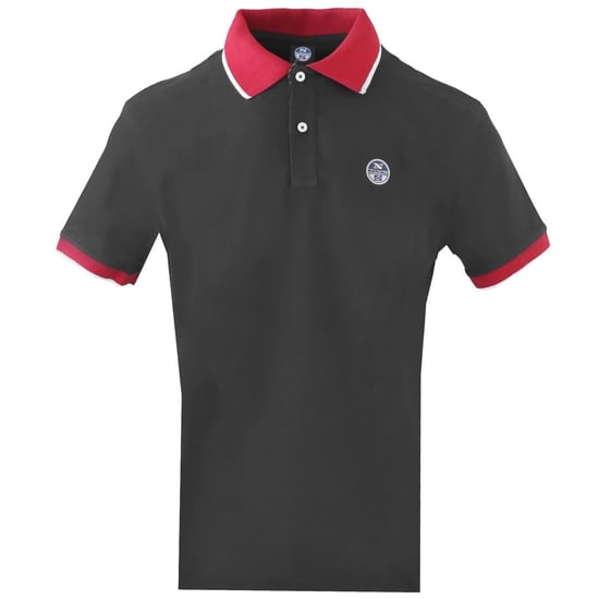 North Sails Contrast Collar Black Polo