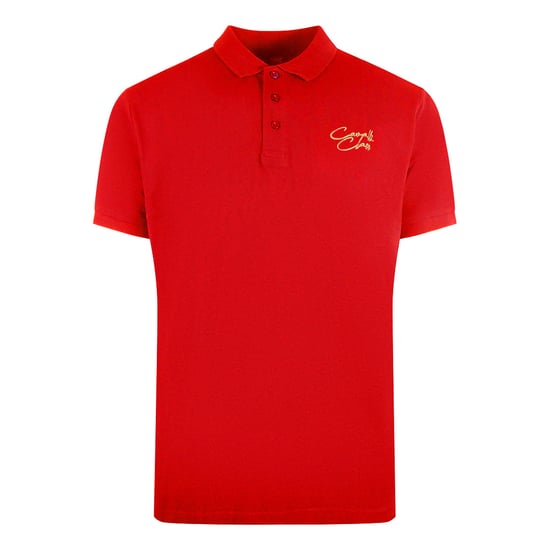 Cavalli Class Signature Logo Red Polo Shirt