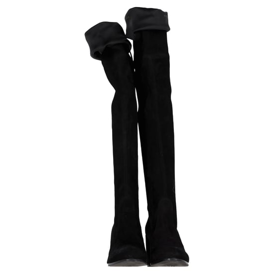 Stuart Weitzman kniehohe Stiefel aus schwarzem Wildleder - Image 2