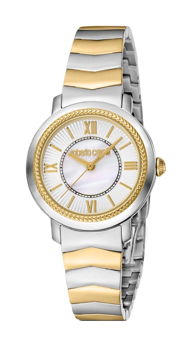 RC5L056M0085 Roberto Cavalli Damen Quarz Edelstahl Silber & Weiß MOP Edelstahl 5 ATM 30 mm - Image 1
