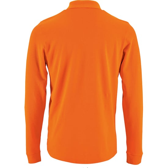 SOLS Mens Perfect Langarm-Pique-Poloshirt (Orange) - Image 2