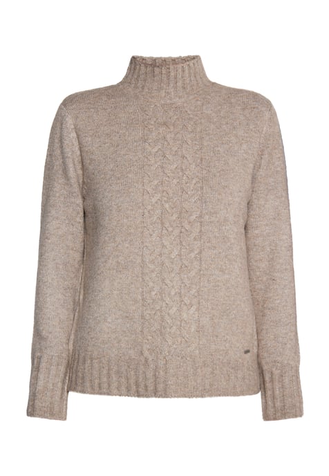 Dreimaster Strickpullover Damen Schlamm Melange - Image 1