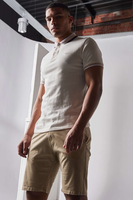 Clavet Bone White Regular Fit T-Shirt