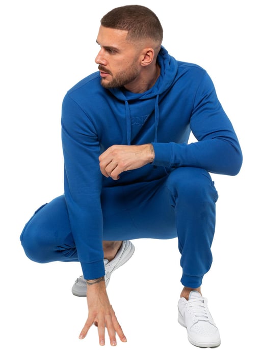 Enzo | Herren Pullover Hoodie Trainingsanzug Set - Blau - Image 6