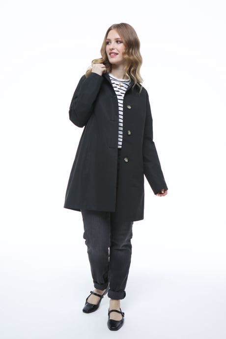 Jennifer Single Breasted Basic Mac in Black