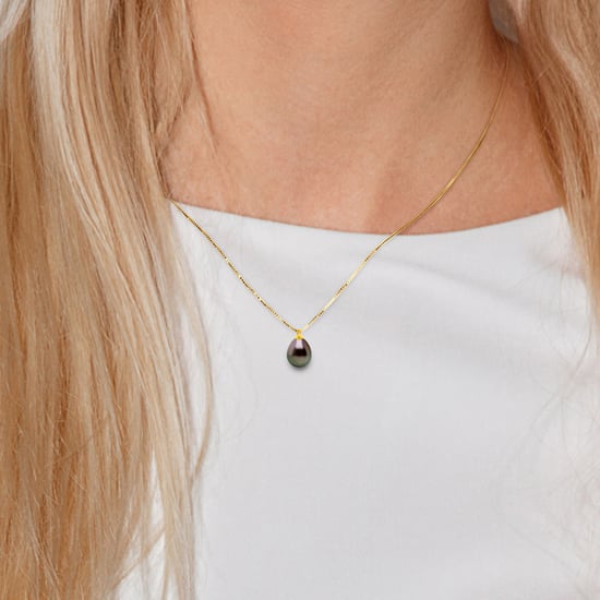 DIADEMA - Necklace - Tahitian Pearl - in Yellow Gold