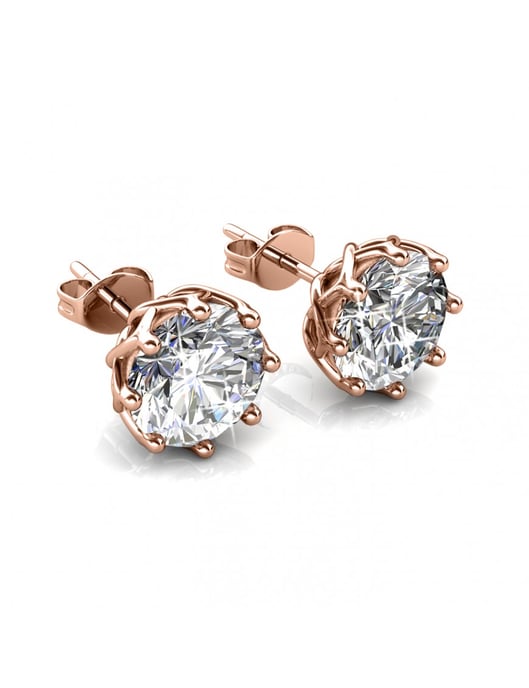 Lily Ohrringe - Rose Gold und Kristall - Image 4