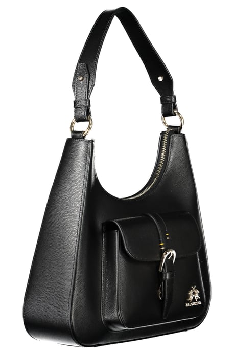 La Martina Damen Schwarz Leder Handtasche - Image 3